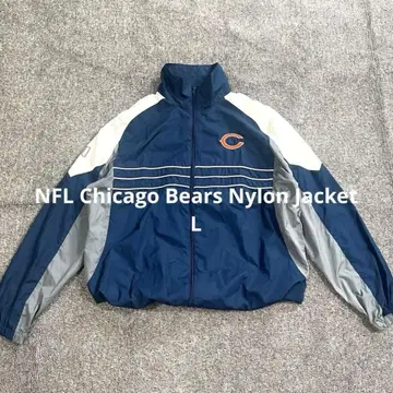 NFL 시카고 베어스 나일론 자켓 [미사용급] 자수 로고 L Y2K