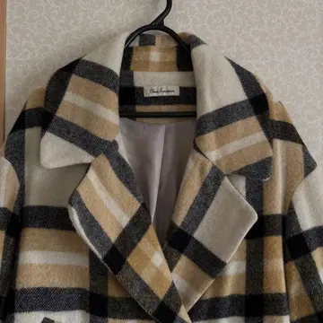 클리어 임프레션 코트 체크 무늬