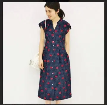 IENA 꽃무늬 도트 원피스