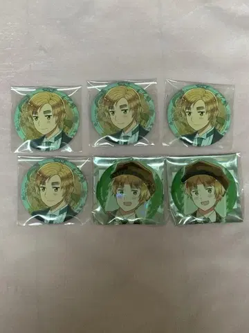 헤타리아 영국 캔뱃지 집사 우편 배달부 6점 세트