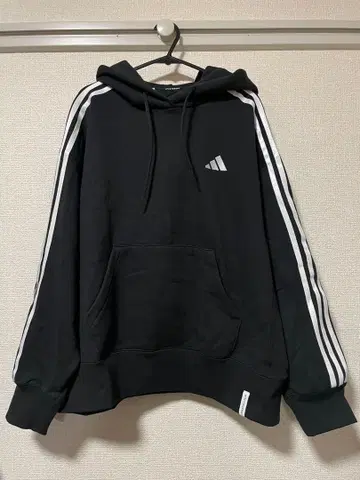 adidas 블랙 스트라이프 후드티 XL
