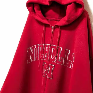 잔스포츠 니콜스 카니지 로고 풀 집업 후드티 레드 빨간색 구제 의류