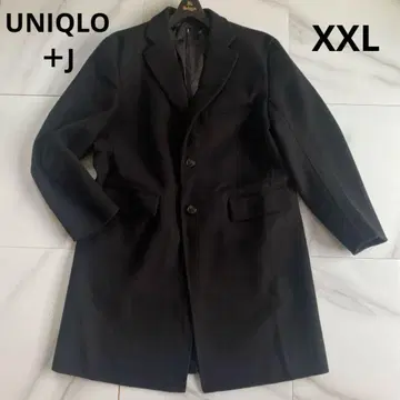 [ 레어 XLL 사이즈 ] 유니클로 +J 체스터 코트 롱 울 블랙