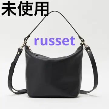 러셋 russet 2way 소프트 가죽 심플 숄더백 블랙