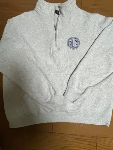 HUF 그레이 하프 지퍼 맨투맨