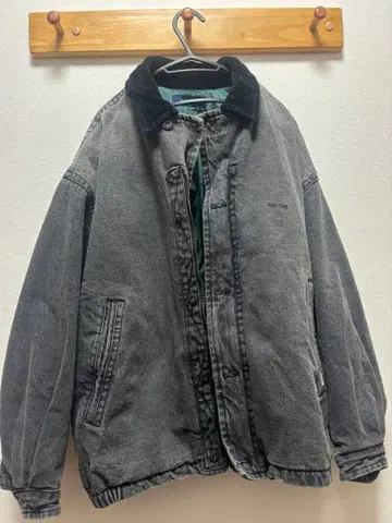 NAUTICA 데님 자켓 블루종 퀼팅 코듀로이 그레이