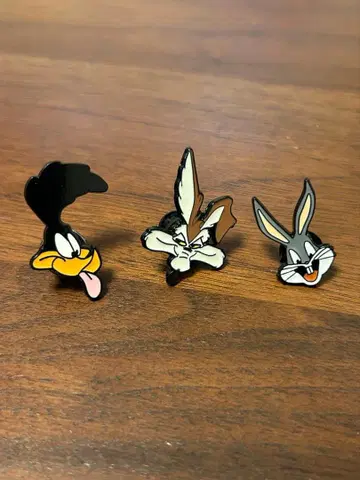 루니툰 3개 세트 핀 배지