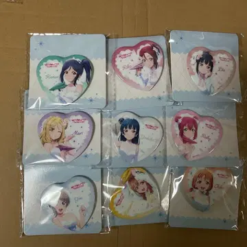 러브 라이브! 선샤인!! 하트형 캔뱃지 세트
