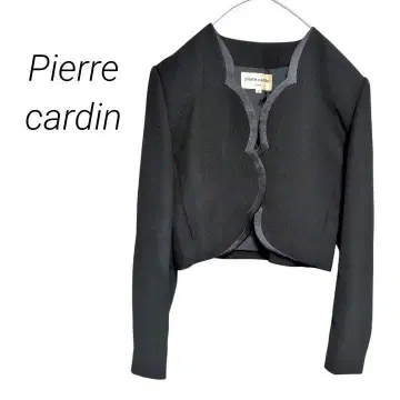 [ 피에르 가르뎅 ] 노카라 자켓 블랙 포멀 실크 혼방 M