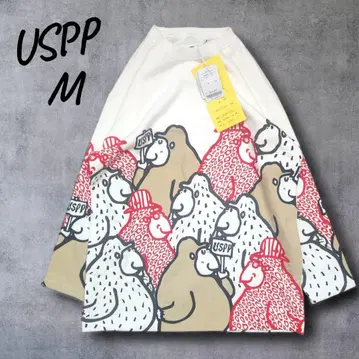 [ 미사용품 ] USPP 맨투맨 오버 사이즈 애니멀 프린트