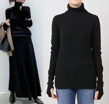 라빠르망 두지엠 클라세 터틀넥 리브 니트