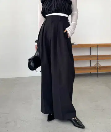 CAPRICIEUX LEMAGE 2턱 와이드 팬츠