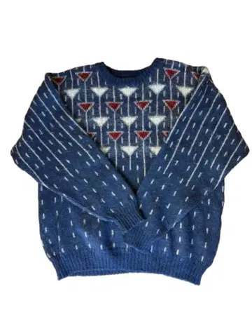 [ vintage ] 울 니트 털 길고 모헤어풍