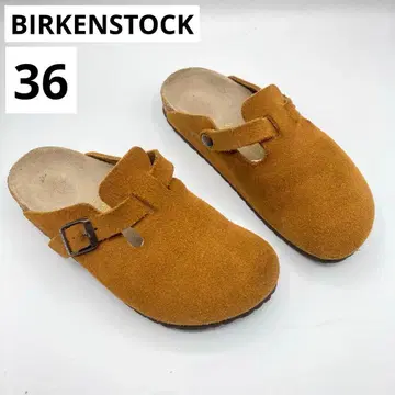 버켄스탁 보스턴 샌들 스웨이드 가죽 브라운 23cm