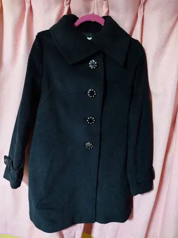 롱 코트 빅 사이즈 반짝이 버튼