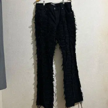 VALABRAS 프리지 디자인 플레어 데님 로즈 바사스