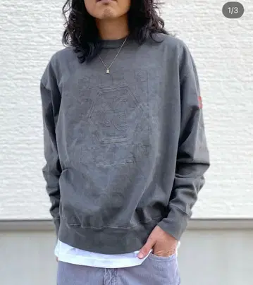 C.E CAV EMPT 오버다이 워시 맨투맨 C.E