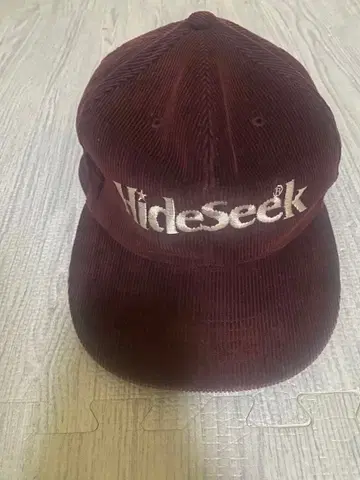 HideSeek 코듀로이 캡 버건디