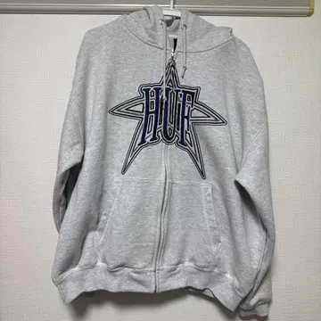 HUF 후드 부착 후드티 그레이