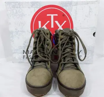 ( 24.5cm ) KTX 이탈리아제 MAKO 카키 39 사이즈 하이컷