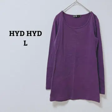 하이하이 T셔츠 캐주얼 심플 U넥 긴팔 L