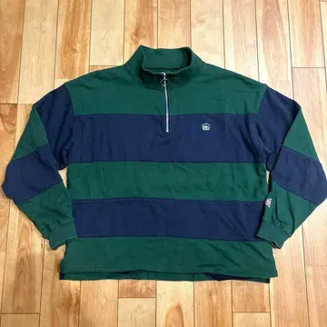 evisen 에비센 하프 지퍼 보더 스웨트 셔츠 트레이닝복 M