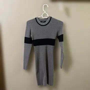 Rady 리브 긴팔 니트 그레이/블랙