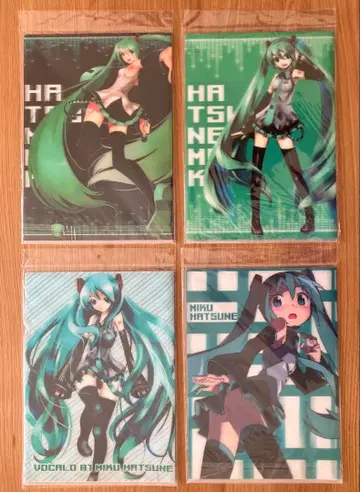 하츠네 미쿠 3D 클리어 파일 4종 2011년 초레어 레어 클리어 파일