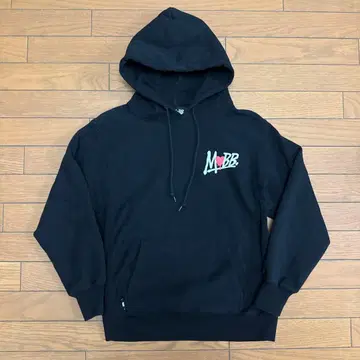 MOBB 하트 로고 블랙 후드티 S 사이즈