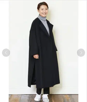 Deuxieme Classe 네이비 롱 코트