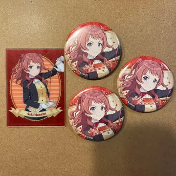 학원 아이돌 마스터 타워 레코드 카페 하나미 사키 캔뱃지 아크릴 카드
