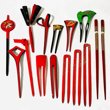 [ 거의 미사용 중고 ] 비녀 머리 장식 묶음 판매