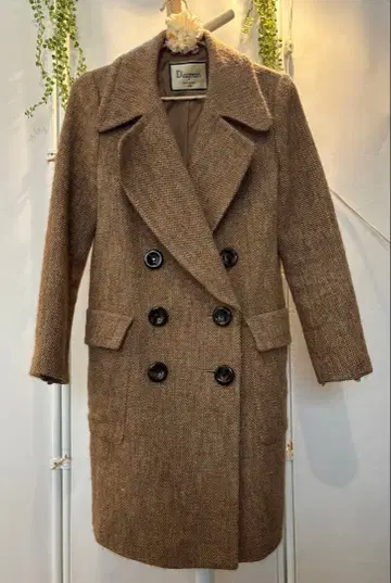 Diagram 더블 브레스트 체스터 코트 브라운 36 사이즈