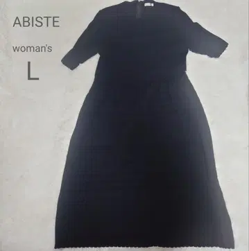 아비스테 이소재 절개 레이스풍 블랙 원피스 (40)