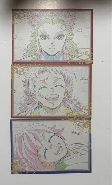 귀멸의 칼날 다이닝 오스소와케 엽서 복권 포스카 set