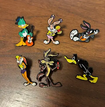 루니툰 6개 세트 핀 배지