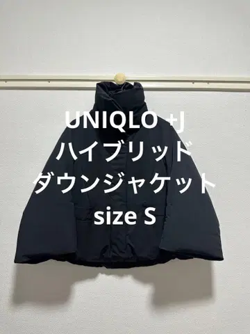 유니클로 +J 하이브리드 다운 자켓 블랙 S