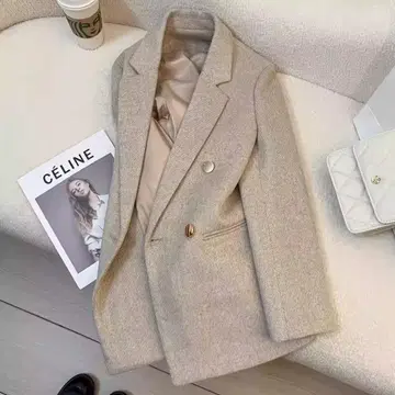 미디 그레이 테일러드 자켓 2025 신상 고급 하이 센스의 영국풍 패션