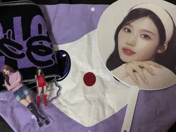 TWICE 사나 쇼핑백 아크릴 스탠드 타월 부채
