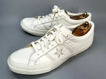 새상품 컨버스 28cm 스니커즈 가죽 화이트 와일드 스타 신발