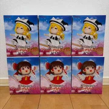 하쿠레이 레이무 키리사메 마리사 유유코풍 SD 피규어 6체 세트