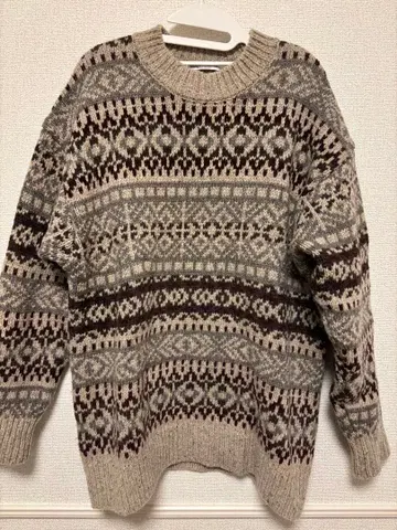 뷰티 앤 유스 노르딕 자카드 니트