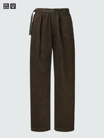 유니클로 U 코듀로이 턱 와이드 팬츠