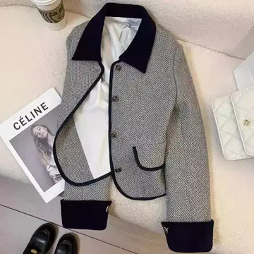 미디 그레이 테일러드 자켓 2025 신상 고급 하이 센스의 영국풍 패션