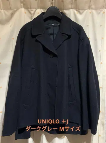 UNIQLO+J 더블 페이스 셔츠 자켓 다크 그레이 M