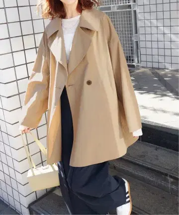 택 포함 새상품 드라이 크로스 미들 발라드 코트