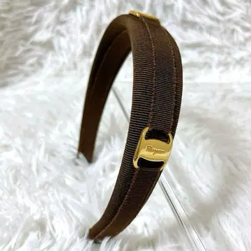 [컨디션 최상] 살바토레 페라가모 바라 리본 머리띠 브라운