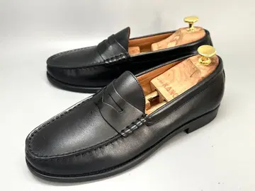 새상품 ZARA 자라 40 남성용 25cm 코인 로퍼 가죽 신발 블랙