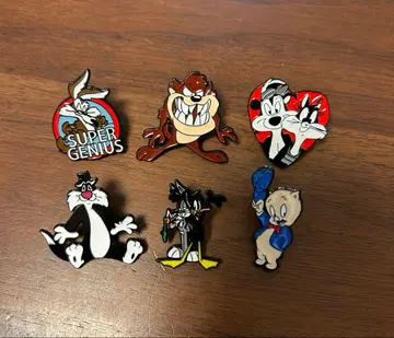 루니툰 6개 세트 핀 배지