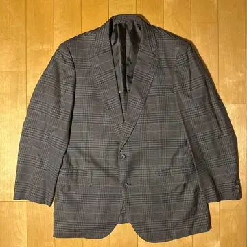 NEWYORKER 테일러드 자켓 글렌체크 패턴 울 혼방 일본제